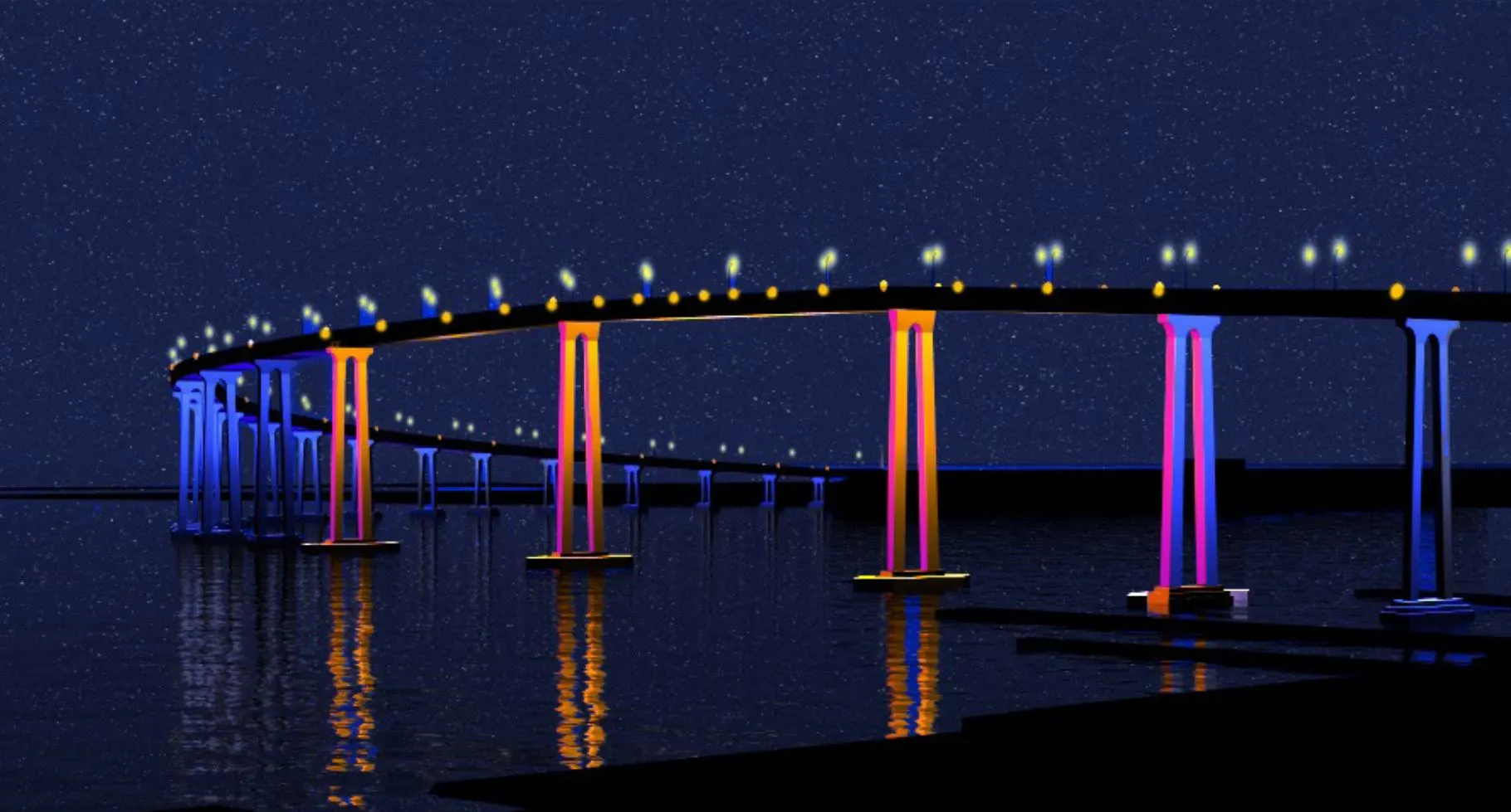 View of the Coronado Bridge in San Diego